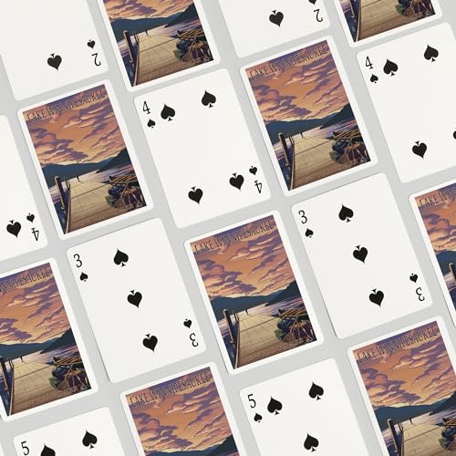 Baraja de 52 cartas tamaño póker scenic Lake Winnipesaukee miniatura 4