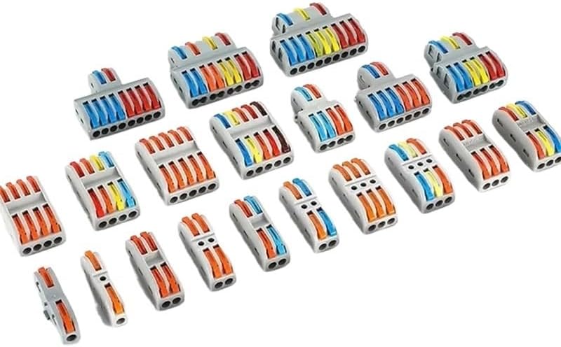 1 in Multiple Out Push-in Electrical Wire Connector Terminal Block Fast Wiring Cable Connectors for Cable Connection(SPL-5(PCT-225) Color)