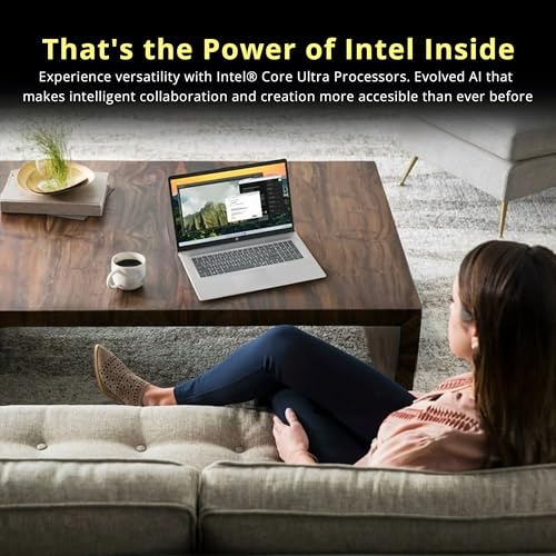 Image of HP 17.3 inch HD+ Touchscreen Laptop, Intel Ultra 7 255U, 16GB RAM, 2TB Storage (1TB SSD+1TB Docking Station Set), Intel Graphics, Numeric Keypad, 720p HD Camera, Copilot, Wi-Fi 6, Win 11 Home, Blue