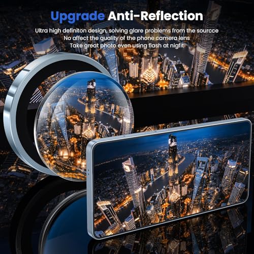 Image of ZARALA Camera Lens Frame Glass Compatible with Samsung Galaxy S26 Ultra Camera Lens Protector - [Top 9H+ Tempered Glass HD Invisible Fit Camera Screen Protector Cover Accessories Case Friendly