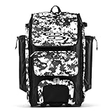 Boombah Catchers Superpack Hybrid Rolling Bat Bag - Wheeled & Backpack Version - Digtial Camo Black/Charcoal