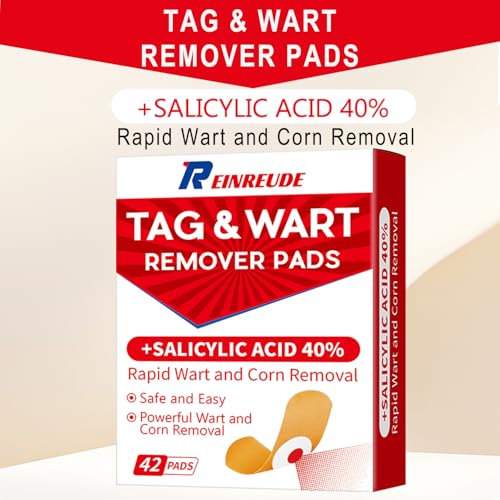 Image of Plantar Wart Corn Remover Pads for Feet Toes: 42 Pack 40% Salicylic Acid Extra Strength Treatment - Fast Effective Medicated Bandages for Adults Seniors Teens Athletes Runners Hikers Workers Men Women