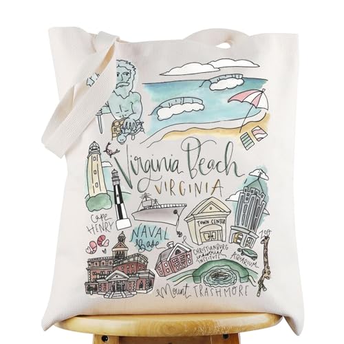 G2TUP Virginia Beach Travel Tote Bag Virginia Beach Souvenir Gift