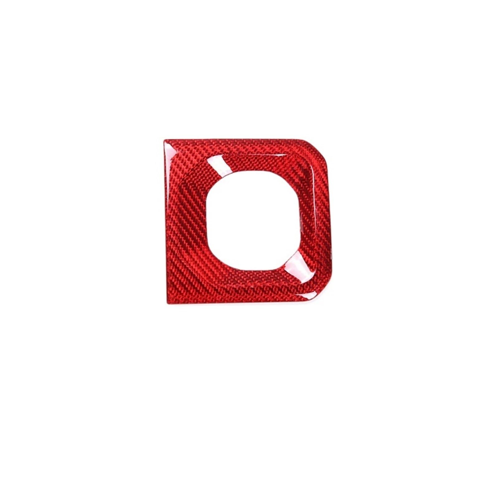 QBKGMEWCA Center Console Gear Shift Panel Base Cover Compatible for Land Rover Defender Genuine Carbon Fiber Red Interior Modification(Type1)