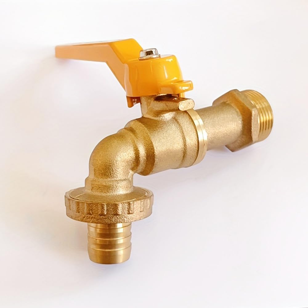 Rubinetto per acqua fredda – Rubinetto da giardino a parete, 1/2 pollici, in ottone resistente al gelo, design durevole per lavelli e giardini