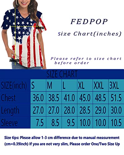 4Th Of July Outfit For Women Patriotic Tshirt Independence Clothing Short Sleeve Red White And Blue Tops V Neck Four Of July American Flag Usa Flag Shirt Star Stripe 3Xl #TOP6