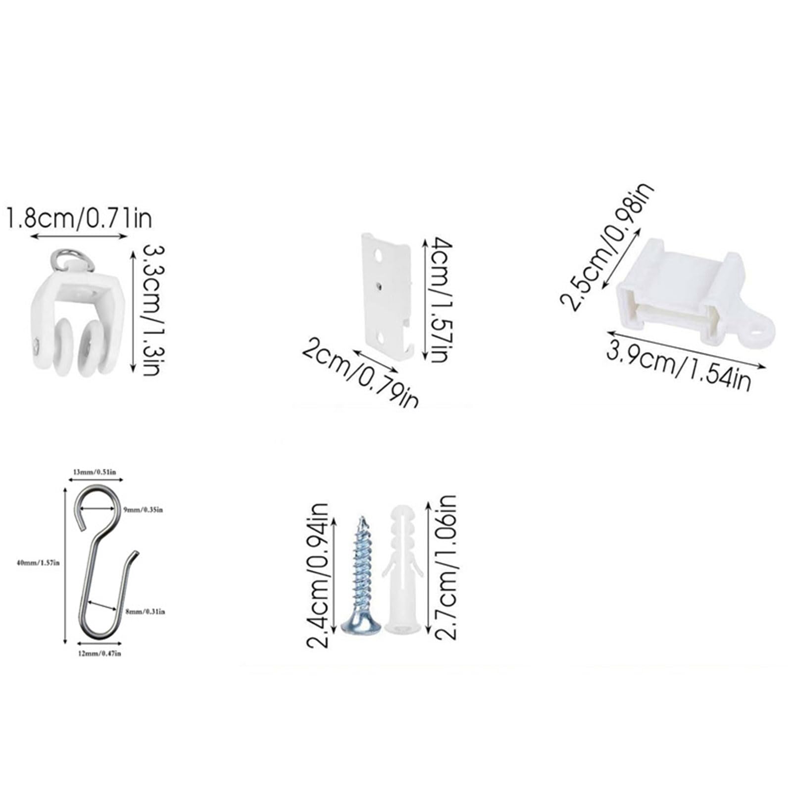 Flexible Deckenschiene 6/7/8 m – gebogene Schiene mit glatten Gleitern für Erkerungs- und Duschabteilungen, ideal für Heimdekoration und Privatsphäre