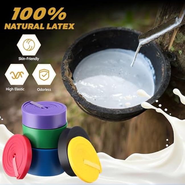 Soulchen 6 Pcs Resistance Bands Set Pull up Bands for Men Women Resistance Training with Door Anchor and Storage Bag for Physical Therapy, Muscle Training Aid, Fitness