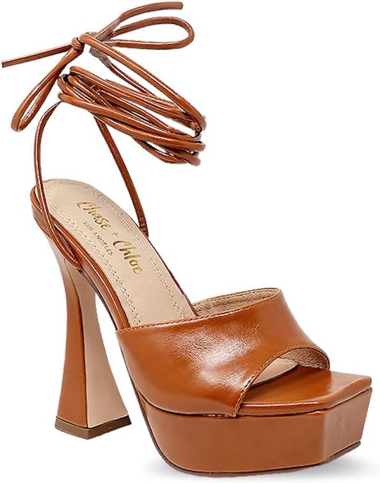 brown platform heels