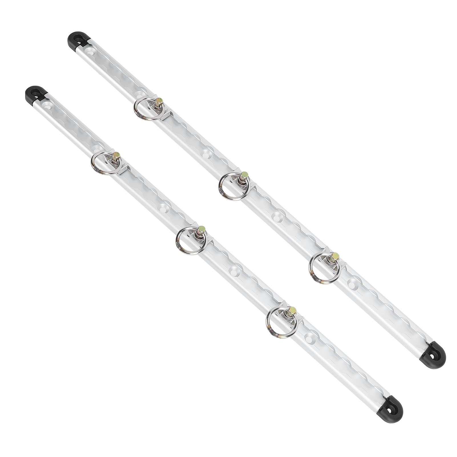 RiToEasysports System Mocowania Gąsienic L, Anodyzowane Aluminium Szyna Gąsienicowa L z 6 Pojedynczymi łącznikami Dwustronnymi, 23,6-calowa Szyna do Mocowania ładunku dla Ciężarówki z przyczepą