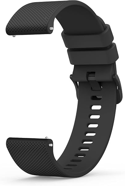 Wanme Cinturino per Orologi da 20mm 22mm Gomma, Cinturini di Ricambio in Silicone con Rilascio Rapido, Impermeabile Cinturini in Morbida con Fibbia in Metallo per Uomo e Donna - 1