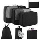 トラベルポーチ 7点セット アレンジケース パッキングポーチ 旅行用 出張 整理 便利グッズ 衣類 靴用 下着収納 洗面用具 PC周辺小物入れ 軽量 トラベルポーチ セット