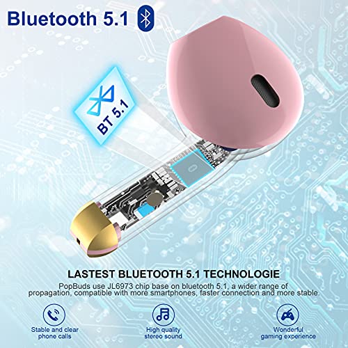 TICWRIS Bluetooth Kopfhörer in Ear, Kopfhörer Kabellos mit Voll Bereichslaut Sprecher, IPX4 Wasserdicht, Bluetooth 5.1… - Image 3