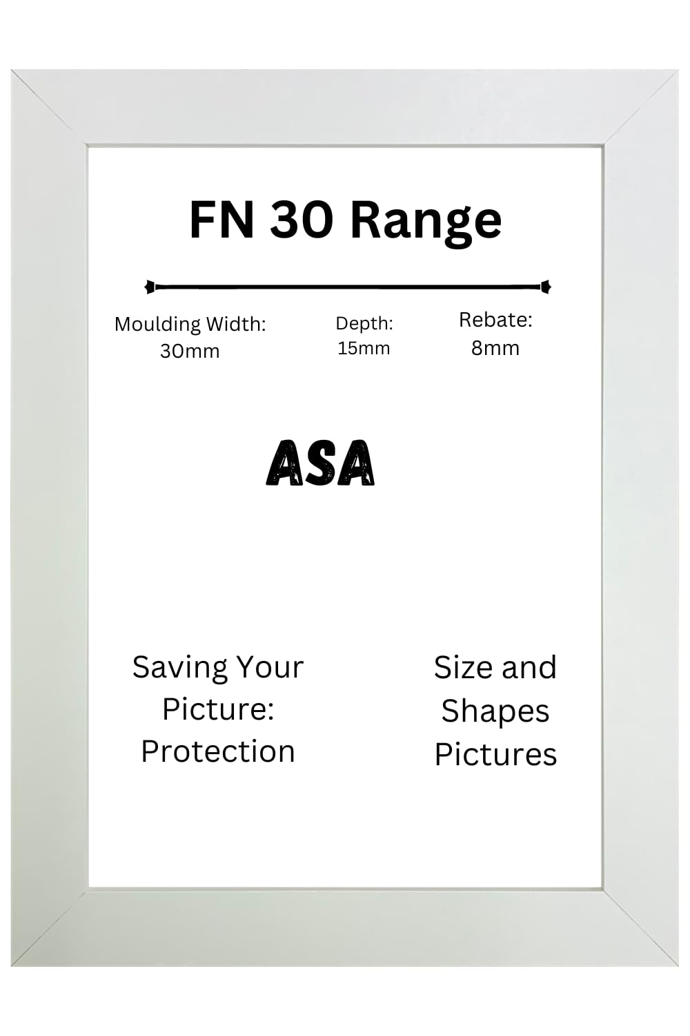 Asa A3 White Picture Frame A2 A3 A4 A5 Size Home Decoration Photo Frames – Wall Mountable Certificate Document Frames White Black Silver Oak (A3 White)
