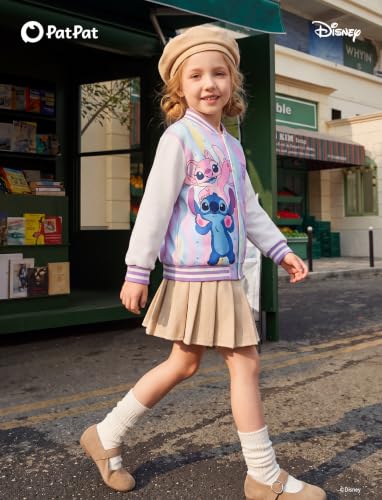 Image of Disney Girl & Boy Varsity Bomber Jacket Fall Sweatshirt Toddler to Big Kid