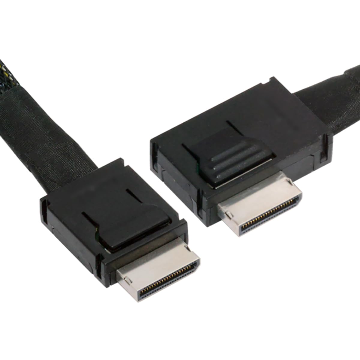 CY Kabel pod kątem lewym 90 stopni OcuLink PCIe 4.0 PCI-Express SFF-8611 4i do SFF-8611 Aktywny kabel danych do eGPU SSD (50 cm)
