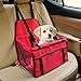 Price comparison product image Pet Car Booster Seat Breathable Waterproof Pet Dog Car Supplies Travel Carrier Bag Seat Protector Cover with Safety Leash for Small Dogs Cats Puppy (Red)