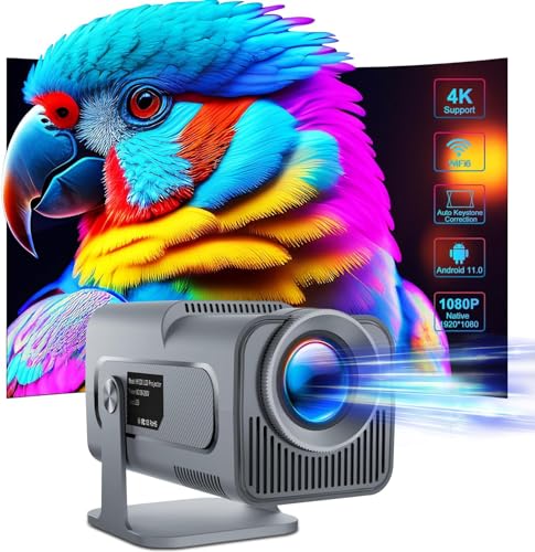 Image of TOPTRO Free Style Projector for Home 4K Support 1080p Native FHD Portable Projector Android 11 YouTube Builtin Apps 5G WiFi Auto Keystone 9000 lumens 3 Watt Speaker 176 inch MAX Screen