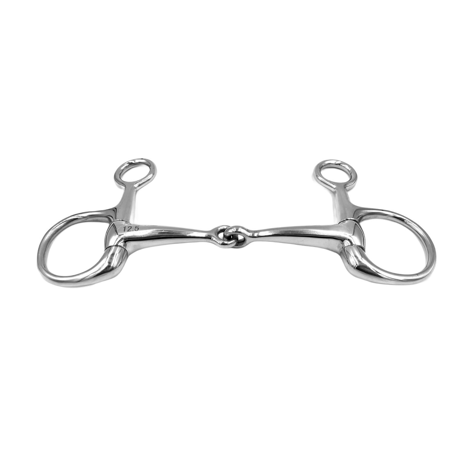 Equine Smile ES0074 Belly Snaffle Bit Simple Broken Stainless Steel Bit Thickness 15 mm (11.5 cm), silver - Image 2