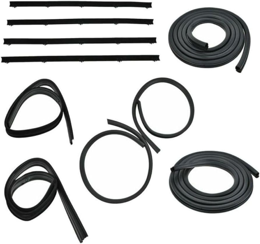 Door & Window Run Channel Weatherstrip Seals Set Kit for Ramcharger 1974-1977 D/W Truck 901-30130