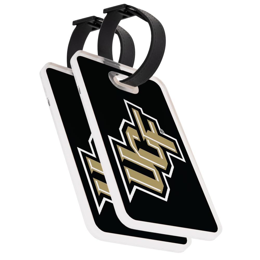 Desert Cactus University of Central Florida Luggage Tag Official UCF Knights 2 Pack Travel ID Label for Suitcases