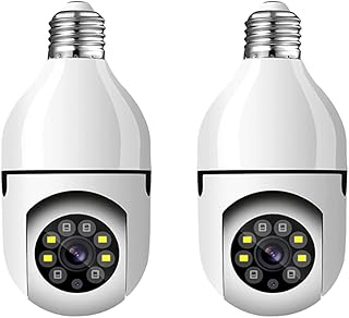 2 PEZZI Telecamera di Sicurezza E27 Sistema di Allarme con Telecamera a Lampadina 1080P con WiFi a 24 GHz 081 Store telecamere di sorveglianza Wireless panoramiche a 360 con Visione Notturna 2 PEZZI Telecamera di Sicurezza E27 Sistema di Allarme con Telecamera a Lampadina 1080P con WiFi a 24 GHz 081 Store telecamere di sorveglianza Wireless panoramiche a 360 con Visione Notturna