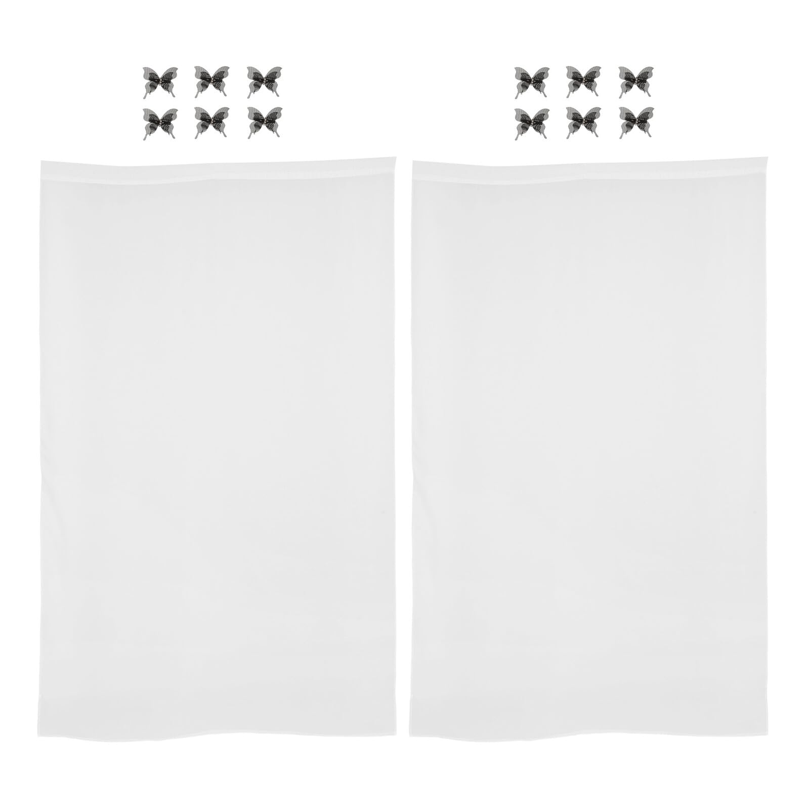 Cortinas transparentes con bolsillo para varilla visillos de voile con filtrado de luz sutil