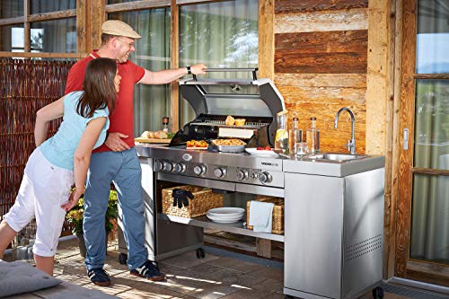 RÖSLE Barbecue Universalschale PRO, Hochwertige Edelstahlschale mit hohem Rand zum Marinieren, Servieren oder als Tropfschale für Gas- und Kohlegrills, Edelstahl 18/10, spülmaschinengeeignet