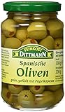 Feinkost Dittmann Oliven grün gefüllt mit Paprikapaste, 4er Pack (4 x 330 g)