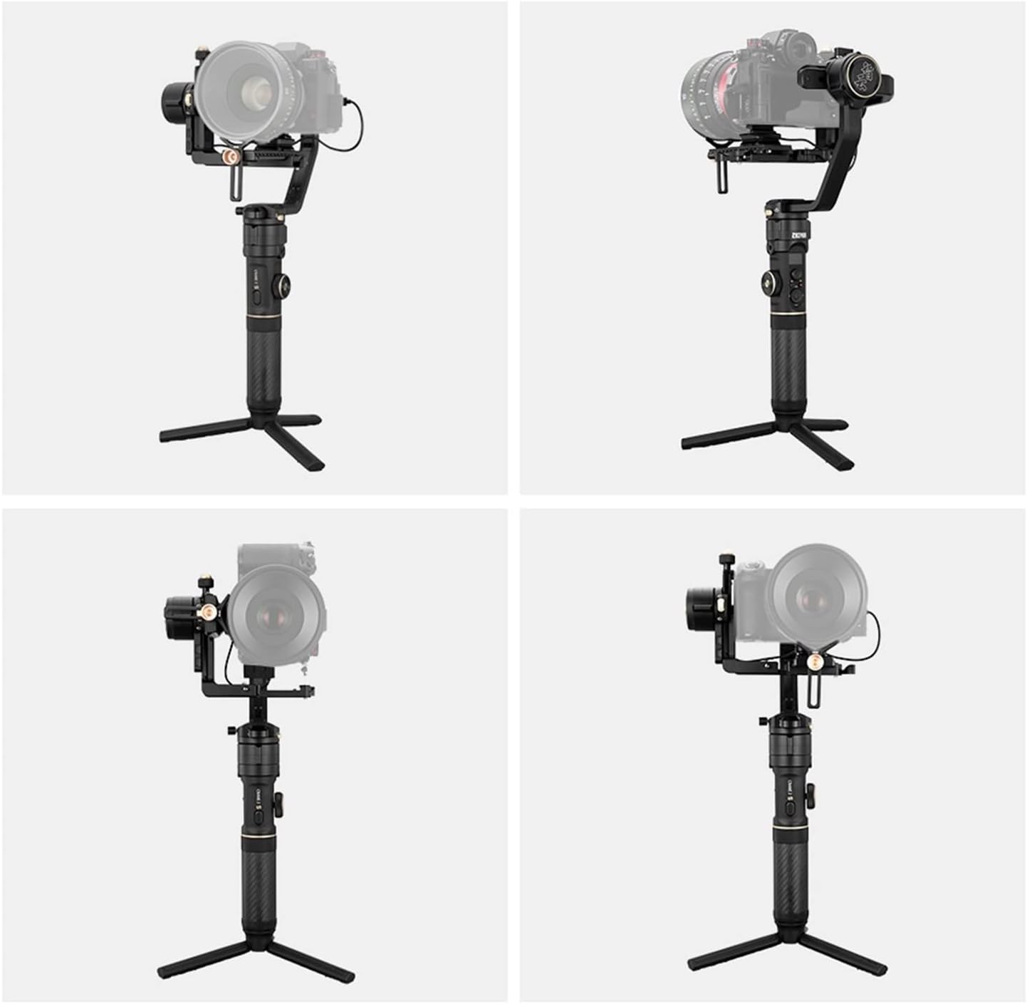 Camera stabilizer 3- Gimbal Stabilizer for DSLR Mirrorless Camera Suitable for A Variety of Mainstream Cameras for Outdoor Video Recording (Color : Black Model : 2S Kit)