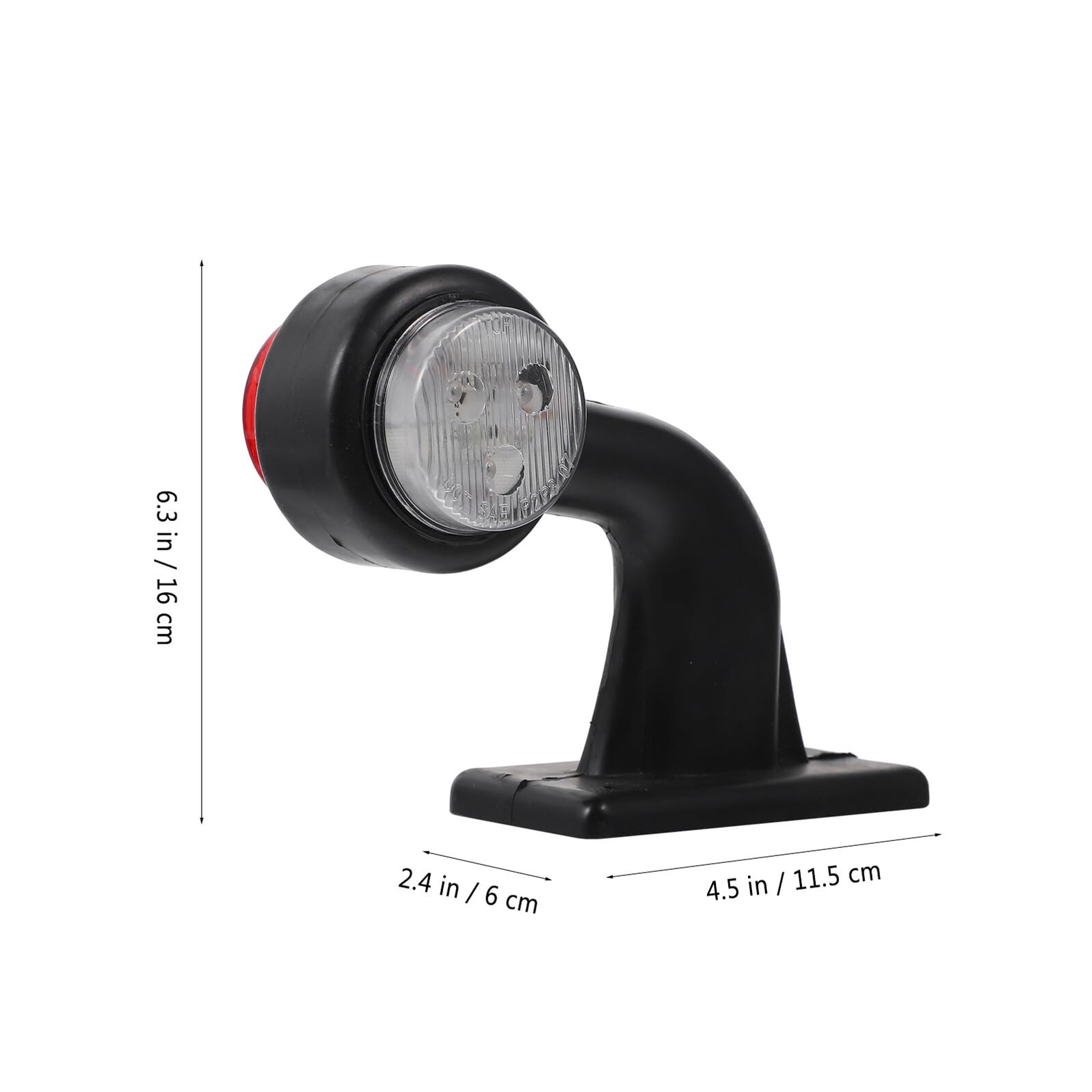 Alipis 1 Par de Luces Traseras y Laterales para Remolque y Semirremolque, LED 12, Color Blanco y Rojo, Material ABS, Señalización Práctica para Camiones