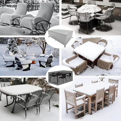 Housse de protection contre le gel et le vent pour table et chaises - 3