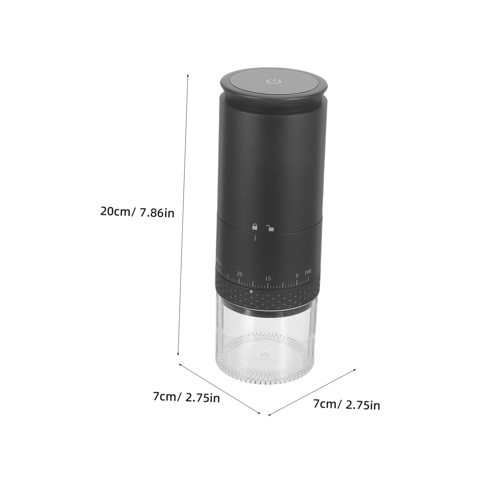 Healifty Molinillo de Café y Funcionamiento Silencioso Portátil Eléctrico con Capacidad de 50g para Uso en Cocina y Hogar