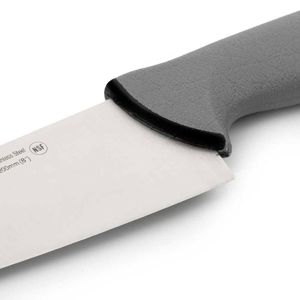 Arcos Serie Colour Proof - Cuchillo Chef 8" - Hoja Acero Inoxidable Nitrum - Mango Ergonómico Polipropileno con Recubrimiento Elastómero -erie Colour Proof. Color Negro.