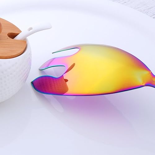 Miniatura 39 de Juego de cuchara y tenedor de ensalada, servidor de ensalada de acero inoxidable de 12 pulgadas, utensilios de servir rojo mágico, paquete de 2