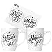 Produktbild BRUBAKER Beste Mama & Bester Papa der Welt Tassen Set aus Keramik - 2 Kaffeebecher 300 ml - Kaffeetassen mit Grußkarte und Geschenkpackung