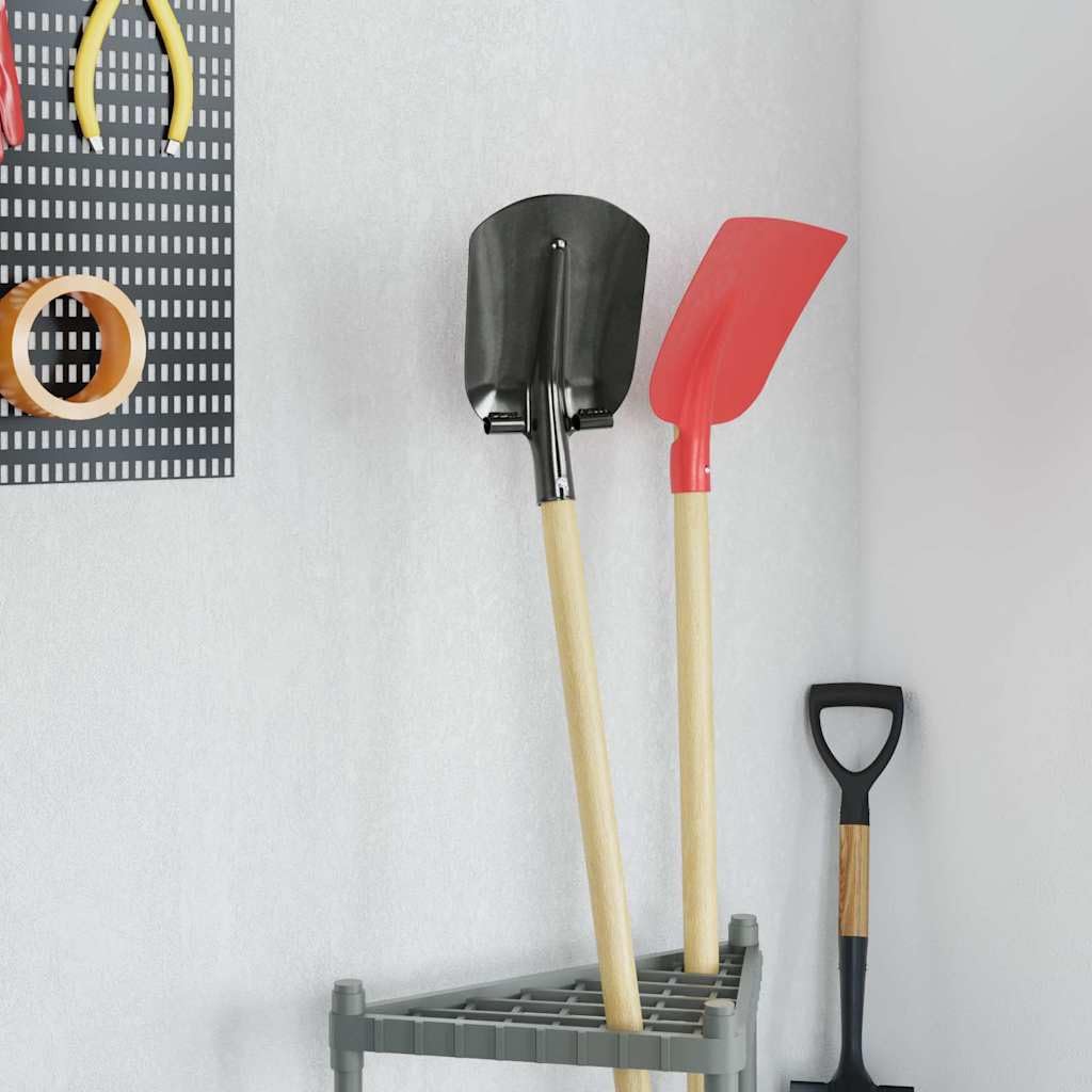 Pala de acero recubierto de polvo plateado, 33 x 21 cm, pala de jardín, pala plegable para jardín, terraza, balcón, exterior, camping, tierra, arena, plantas, excavar