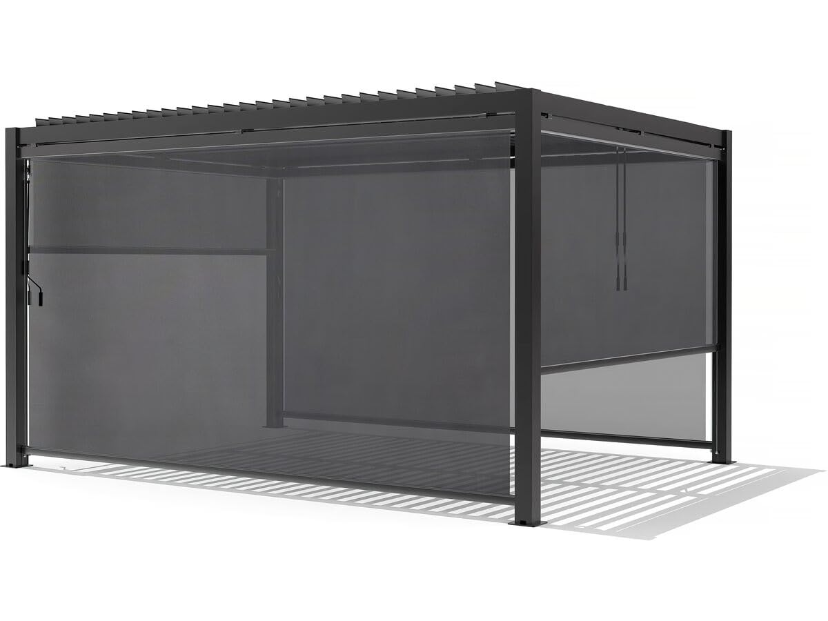 Store pergola bioclimatique - 277 x 208 cm - Gris Anthracite