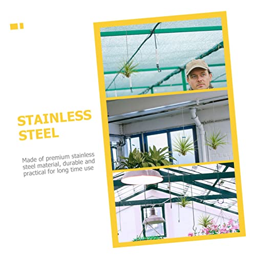 Offsch 5Pcs Air Pineapple Hook Metal Clothes Hanger Wire Hangers Hanging Glass Planter Glass Terrariums For Plants Air Plant Display Air Wall Holder Silver Metal Flower Basket #TOP6