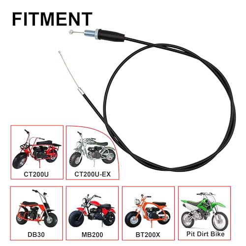 Image of Strongthium 50 Inch Mini Bike Throttle Cable for Coleman CT200U Predator 212 Baja MB165 MB200 196cc 5.5hp 200cc 6.5hp Heat Warrior MOTOVOX MBX10 MBX11 GX160 GX200 Pit Dirt Bike Parts (Adjustable)