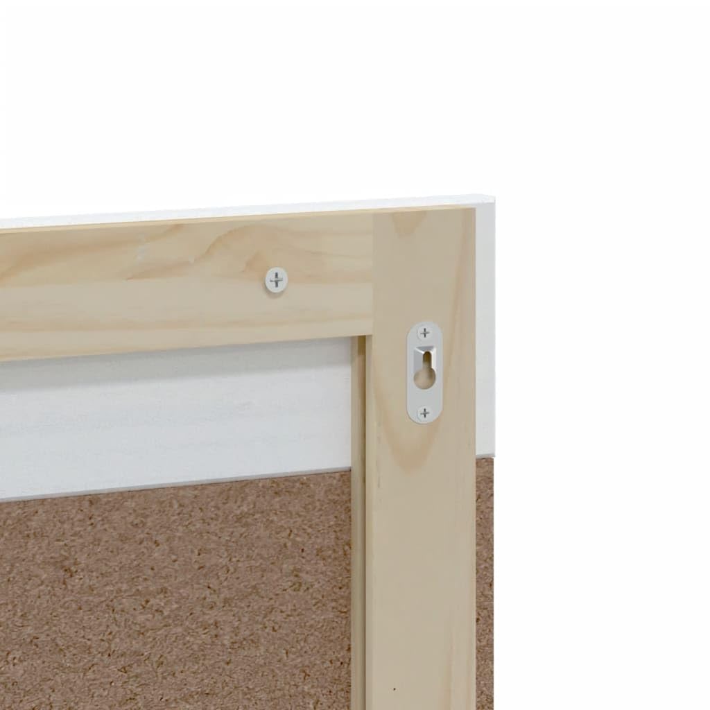 Badspiegel mit Ablage Berg weiß 60 x 12 x 70 cm massivholz kieserglas Spiegel wandmontage für Flur Bad Rasur und Kosmetik Stauraum