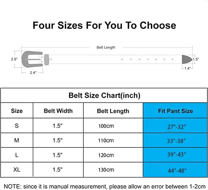 Miniatura 6 de Studded Rhinestone Belts Men Women Fashionable Sparkly Diamond Belt Shiny Crystals Inlaid Design Leather Belt Christmas Gift