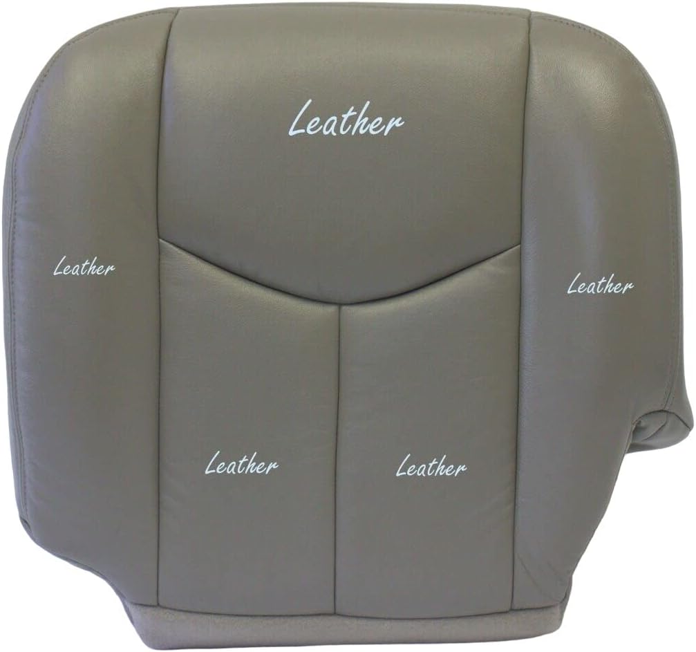 2003-2006 Tahoe Suburban Driver Bottom OEM Replacement Leather Seat Cover Gray