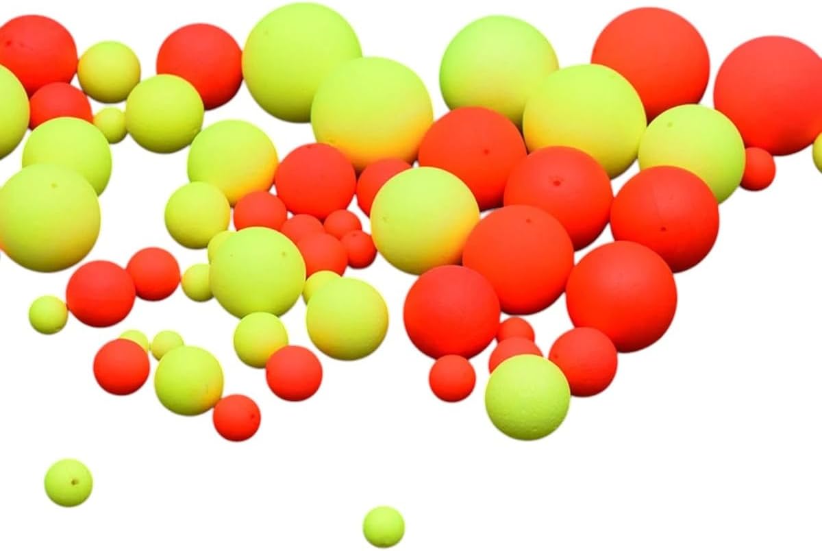 100pcs Floating Ball Beads Float Bottom Rig Material for Carp Approach Up Bait Saltwater Freshwater Fishing Lure