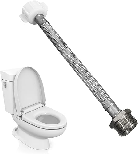 OhanaWe Extensión de manguera de suministro de inodoro de 8 pulgadas macho 78 a hembra 78 conector a tanque de inodoro compatible con lavaplatos de