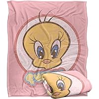 LOONEY TUNES Blanket, 152 x 127 cm, Tweety Face Silky Touch