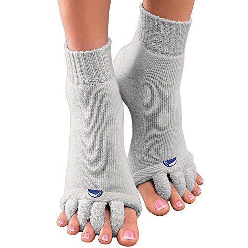 Original Foot Alignment Unisex Toe Spacer Socks 1 Pair Gray Relieves Pain