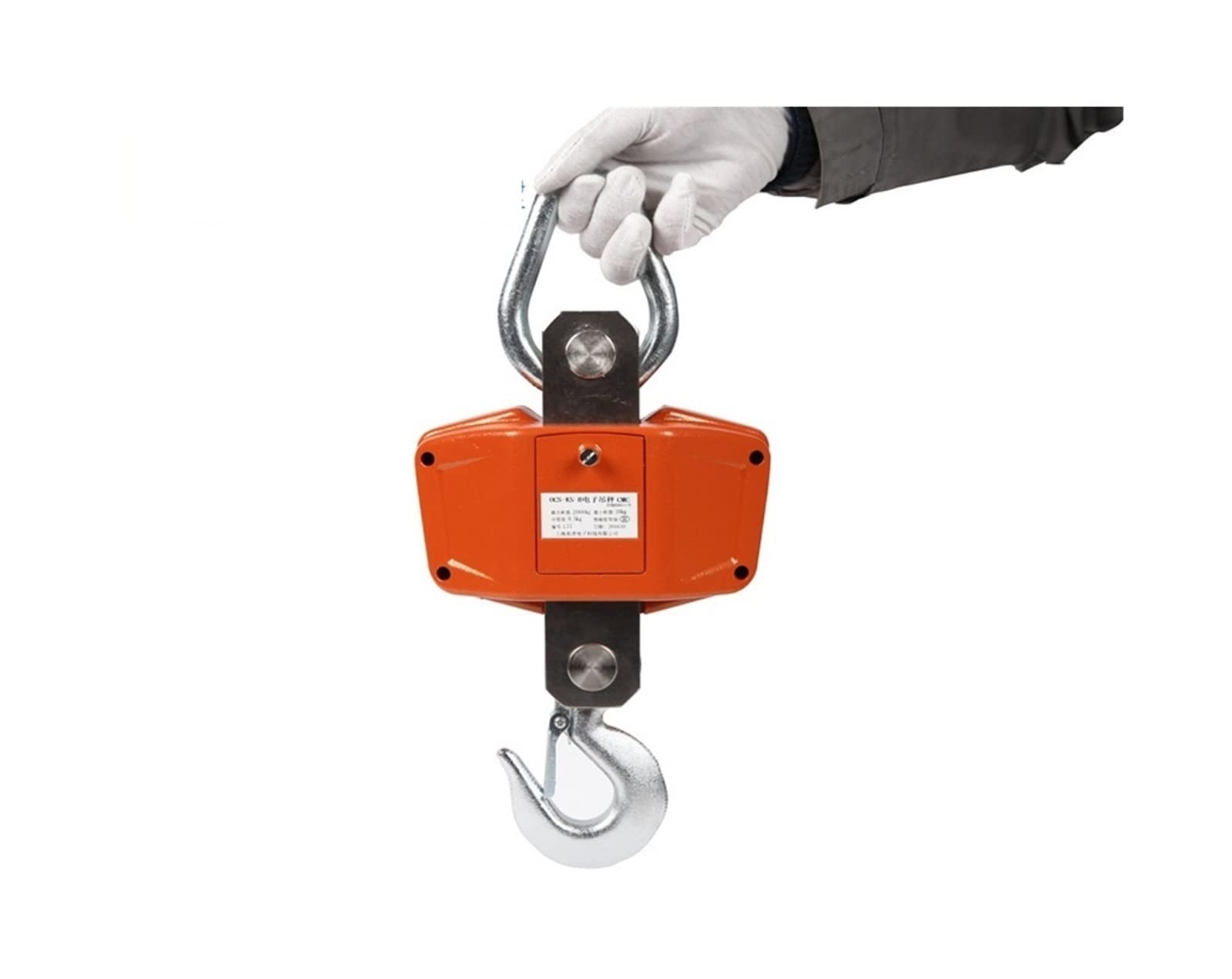 Digitale Hängewaage, Professionelle Kranwaage Digital Elektronische Hakenwaage 300kg 2T 3T mit genauem Nachladefedersensor(OCS-KS-B-3T)