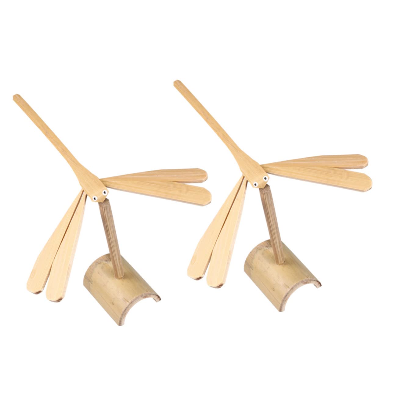 Jouet Libellule Stable en Bambou 2pcs HEMOTON, Jouet Éducatif Motricité pour Garçons et Filles