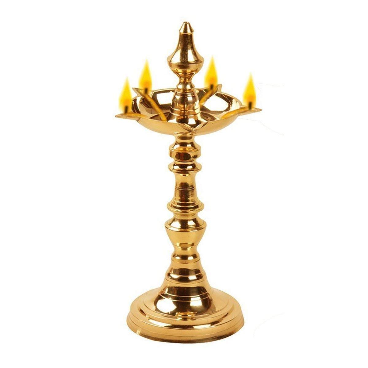 Buy BrassLine (6INCHES) Regional Brass Kerela Fancy Diya Stand (Kuthu